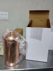 Copper Water Jug with Lid & Handle – Traditional Serving Pitcher