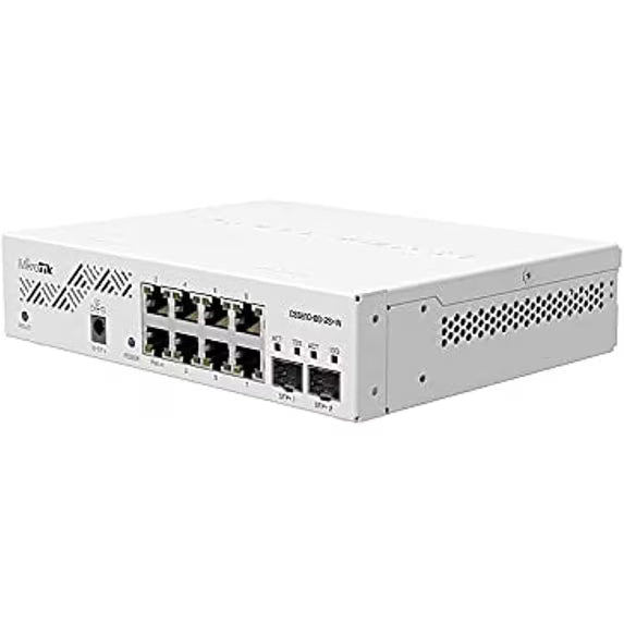 MikroTik CSS610-8G-2S+IN 8-Port Gigabit Managed Network Switch with 2 SFP+ 10G Ports
