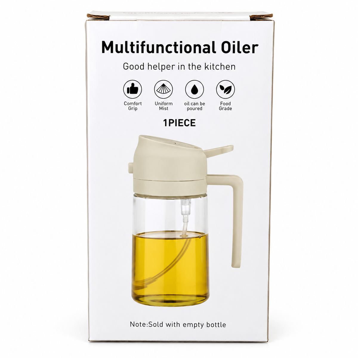 470ml Olive Oil Sprayer & Dispenser Bottle – 2-in-1 Cooking Oil Spray and Pour Container for Kitchen