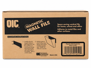 Officemate OIC 21451 Magnetic Wall File Organizer – Letter Size, Smoke, Office Storage Holder