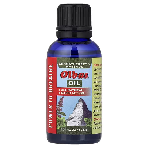 Olbas Massage & Aromatherapy Oil with Essential Oils, 1.01 fl oz