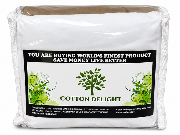 Cotton Delight Queen Bed Skirt – Solid Taupe, Decorative Bed Base Cover