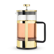 Pinky Up French Press Coffee Maker, Coffee and Tea Brewer, 34 oz, Gold