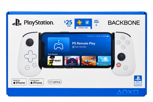 Backbone One PlayStation Edition Gen 1 Lightning Mobile Gaming Controller for iPhone – White