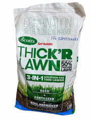 Scotts Turf Builder THICK'R LAWN 3-in-1 Grass Seed, Fertilizer & Soil Improver – 1,200 Sq Ft Coverage