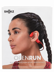 SHOKZ OpenRun Wireless Bone Conduction Sport Headphones – Bluetooth Open-Ear Headset, Red, S803RD, Box Condition 8/10