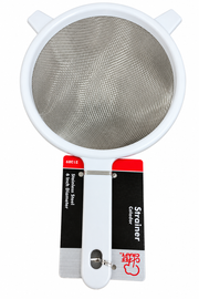 Chef Craft Classic 6-Inch Stainless Steel Fine Mesh Strainer with White Handle