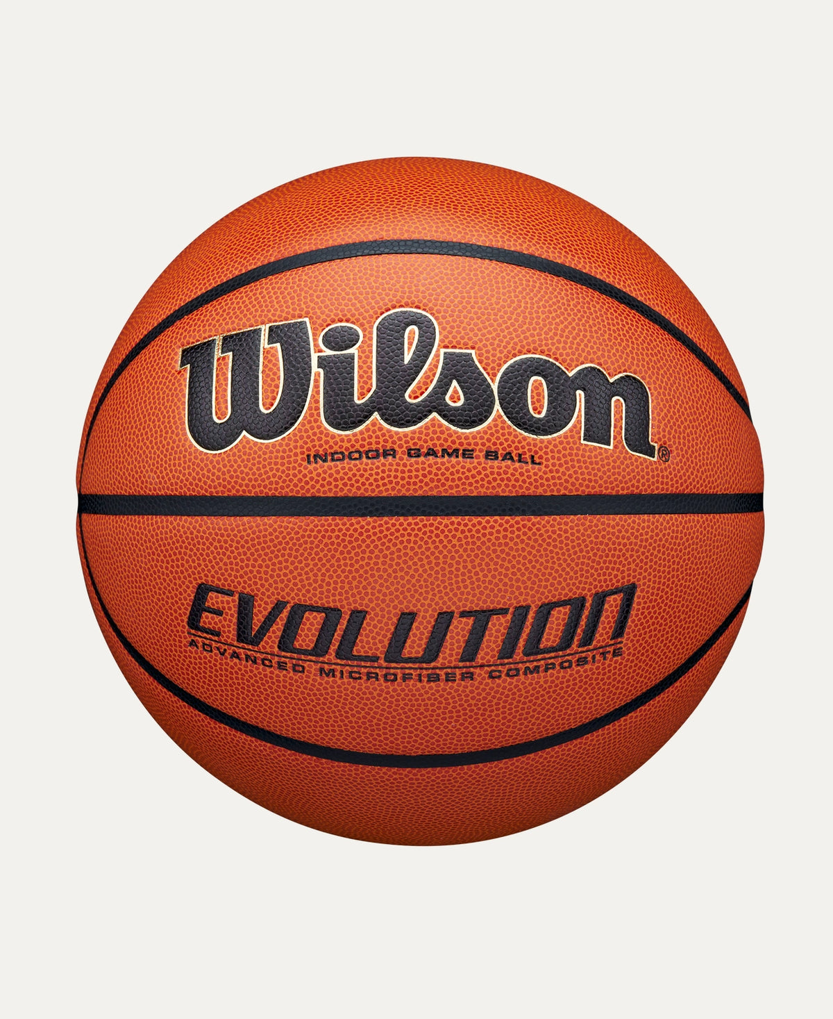 Wilson Evolution Game Basketball Size 7 – Black/Orange, Advanced Microfiber Composite, Indoor Game Ball