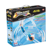 Zoom Tubes Car Trax 25-Piece RC Racing Track Set with Blue Racer – Over 12 ft of Tubes