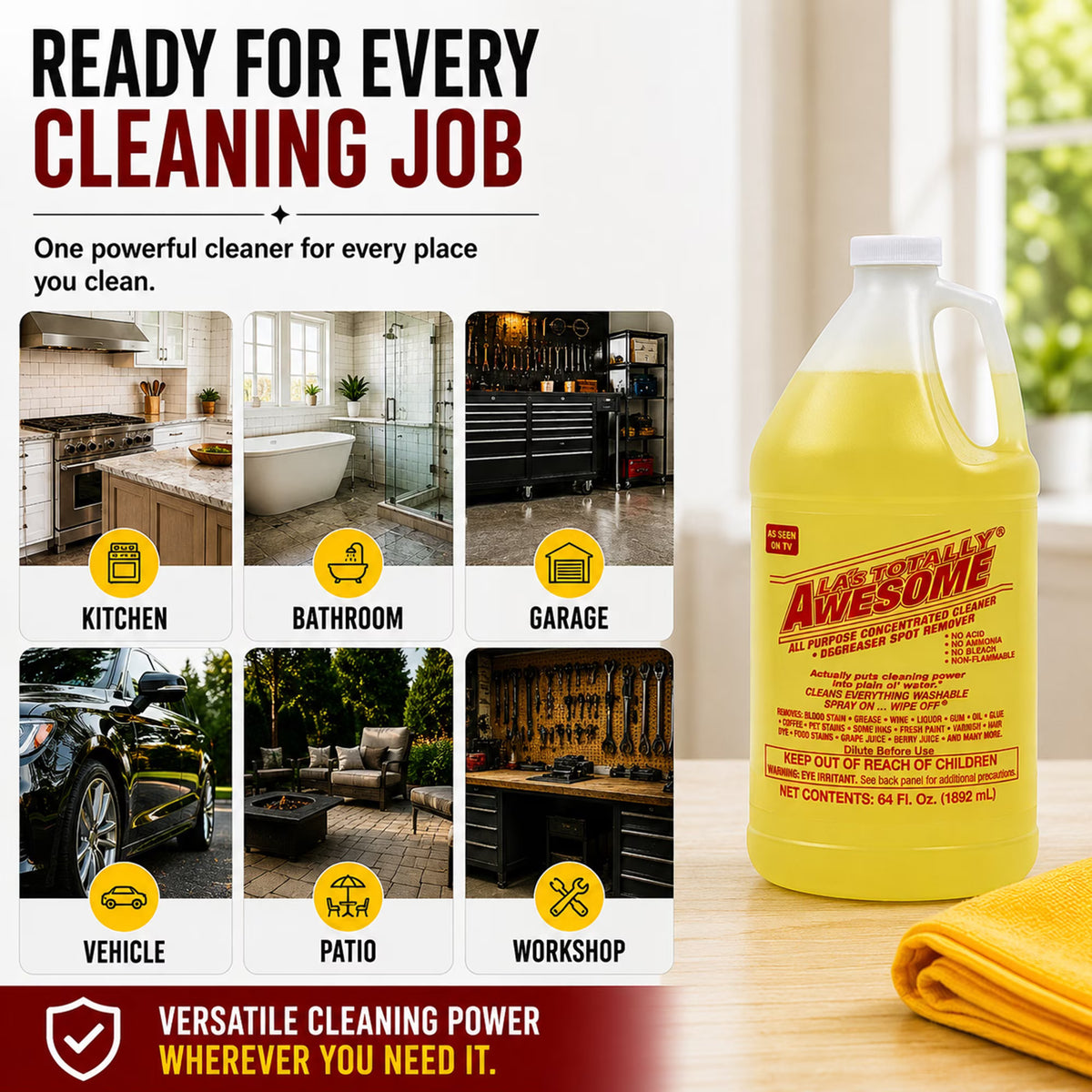 LA's Totally Awesome All Purpose Concentrated Cleaner & Degreaser – 64 fl oz
