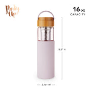 Pinky Up Dana Loose Leaf Tea Infuser Tumbler, Travel Mug, 16oz, Lavender