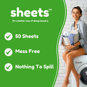 Sheets Laundry Club Fresh Linen Laundry Detergent Sheets – 50 Sheets, Up to 100 Loads
