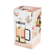 Pinky Up French Press Coffee Maker, Coffee and Tea Brewer, 34 oz, Gold