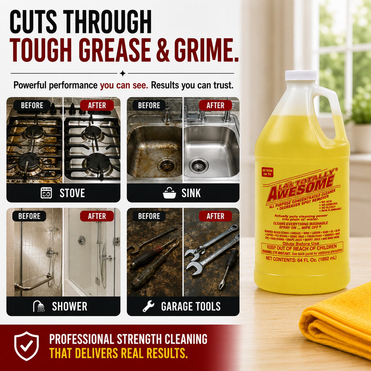 LA's Totally Awesome All Purpose Concentrated Cleaner & Degreaser – 64 fl oz