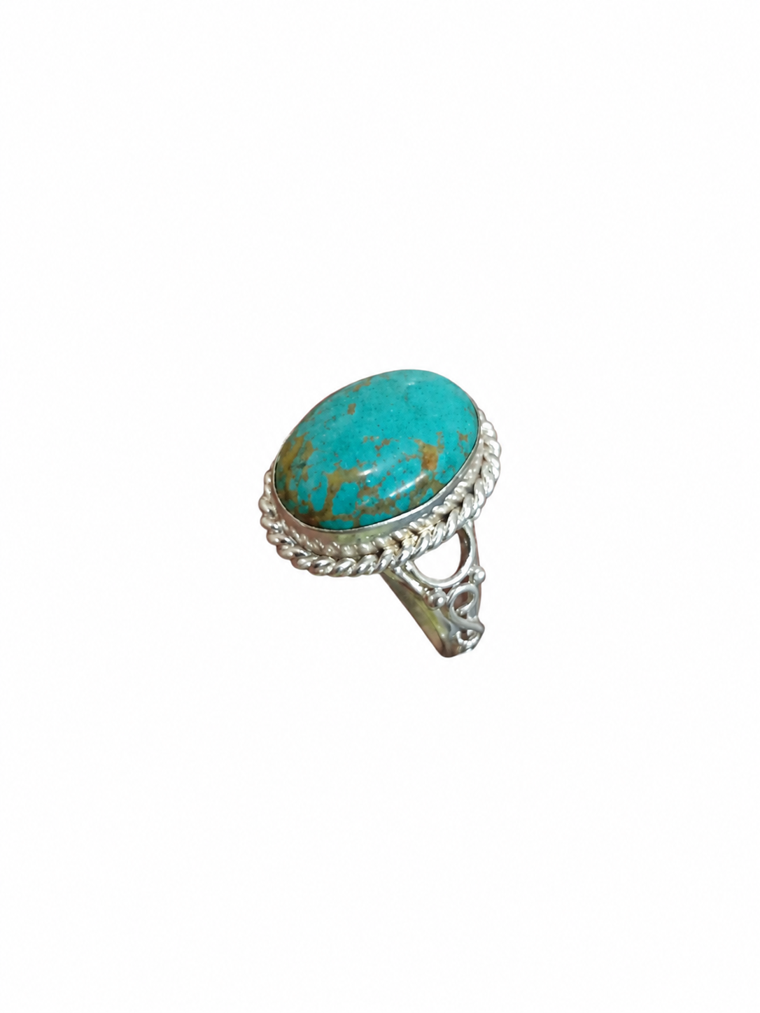 AR Jewellers 925 Sterling Silver Turquoise Statement Ring – Size 6