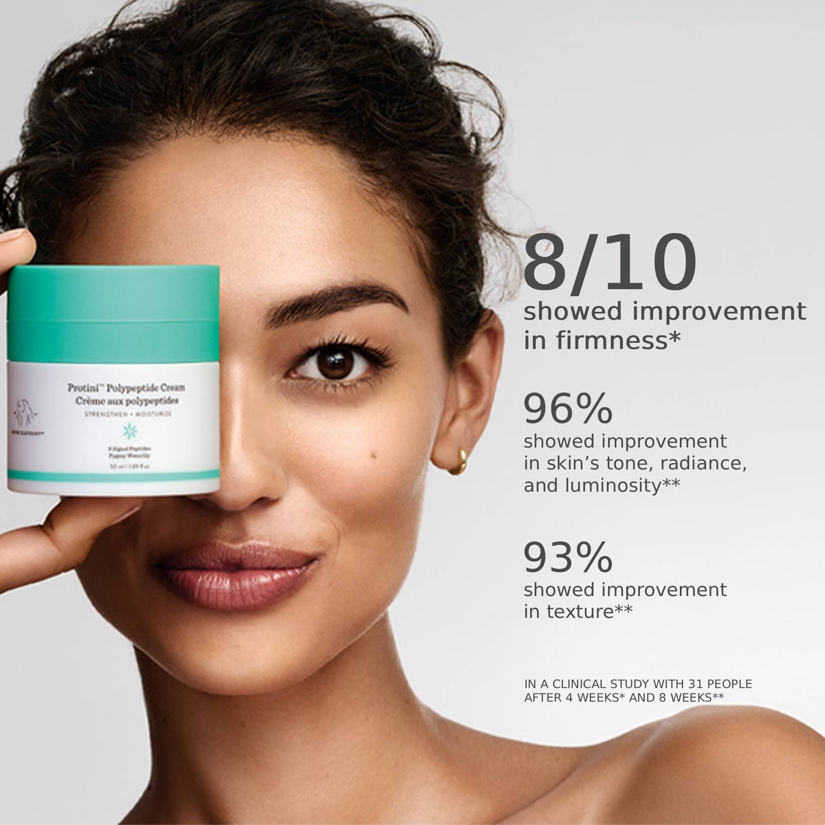 Drunk Elephant Protini Polypeptide Cream – Firming Face Moisturizer, 1.69 fl oz / 50 mL