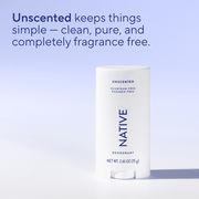 Native Unscented Deodorant, Aluminum & Paraben Free – 2.65 oz