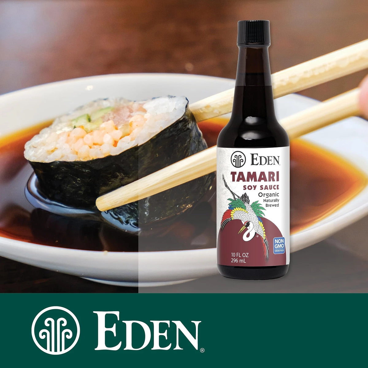 EDEN Organic Tamari Soy Sauce, Gluten-Free, 10 fl oz Amber Glass Bottle