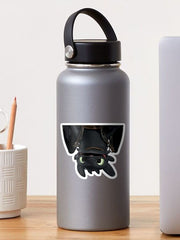 Upside Down Toothless Dragon Vinyl Sticker by raspeed – Decorative Die-Cut Decal